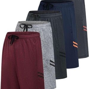 Men’s athletic shorts Pack - Black, Gray, Navy, and Maroon